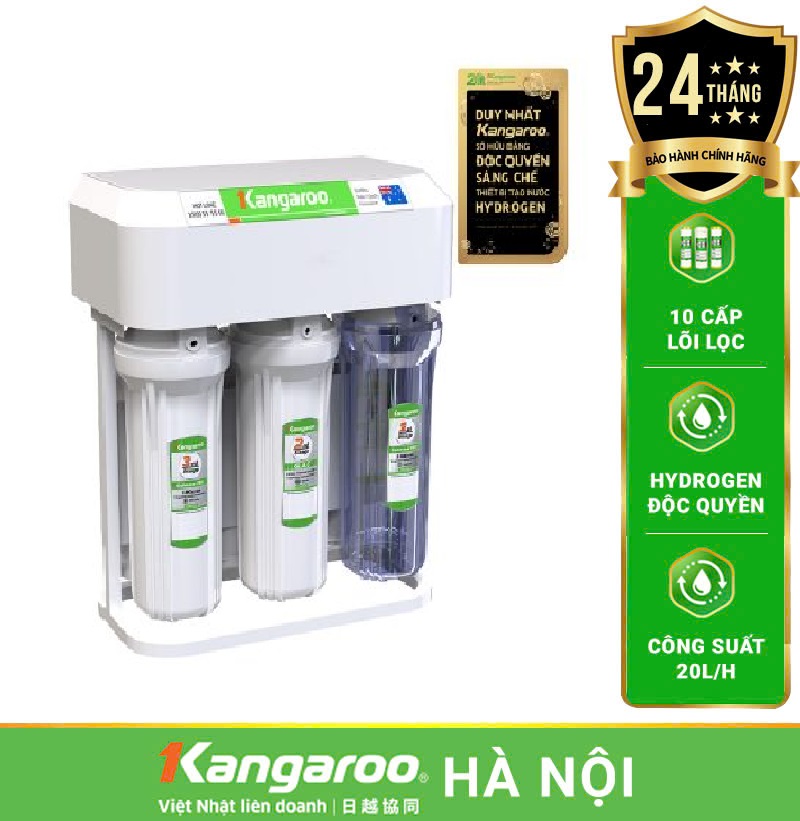 Máy lọc nước Kangaroo Hydrogen KGHP10K2 -10 cấp lọc Model 2025