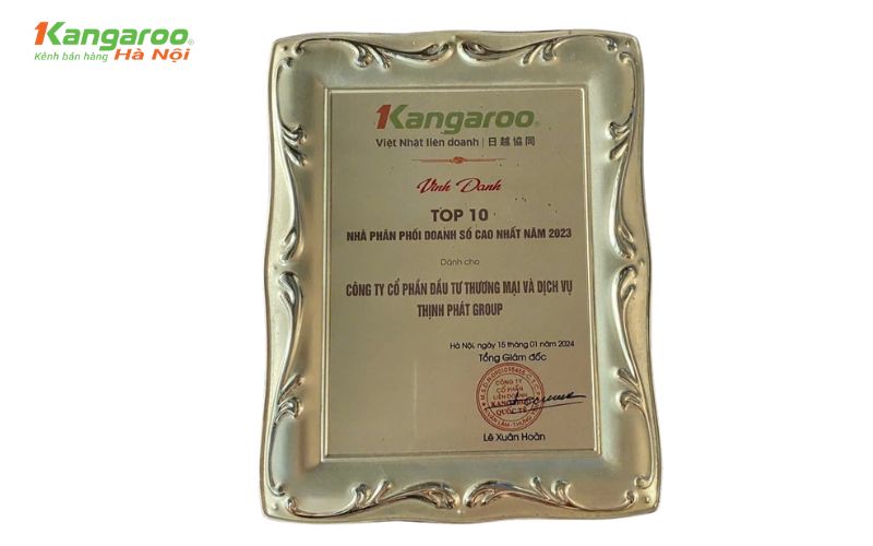 Kangaroo Hà Nội đạt top các nhà phân phối sản phẩm cao nhất