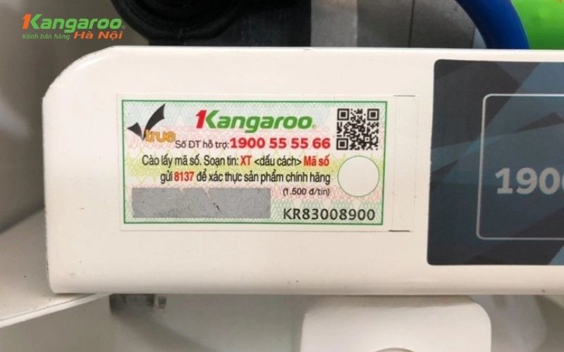 Kiểm tra logo và tem chính hãng trên máy